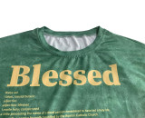 Casual Letter Print Short T Shirt LM-7353