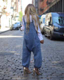 Fashion Loose Denim Overall Jumpsuit LX-6037