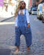 Fashion Loose Denim Overall Jumpsuit LX-6037