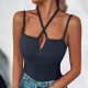 Solid Color Halterneck Tight Tank Tops GYZY-6661