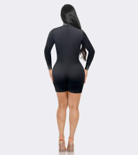 Plus Size Hot Drill See Through Romper NY-3371