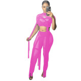 Mesh See Through Bandage Two Piece Pants Set GCNF-0108