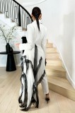 Mesh Color Block Blazer Long Dress YUMT-YMT372