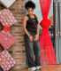 Washed Gradient Color Rhinestone Straight Jeans GAKF-50201