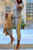 Fashion Print Short Sleeve Pants 2 Piece Set LSL-8031
