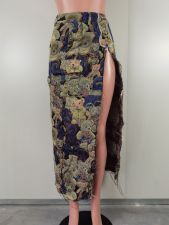 Cartoon Pattern Split Jacquard Half-body Skirt LSL-0034
