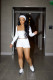 Solid Color Fashion Four Piece Short Set(With Hairband) HNIF-2423