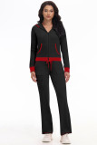 Casual Zipper Hooded Long Sleeve Pants 2 Piece Set YD-047