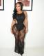 Pre Order: About 7 work days shipping Lace See Through Patchwork Sling Jumpsuit YUEM-2025100
