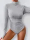 Knits Long Sleeve High Collar Bodysuit GZJF-12001
