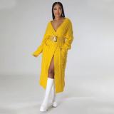 Solid Color Long Sleeve Thicken Sweater Coats OD-7007