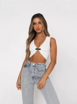 Sexy Solid Color Sleeveless Tank Top ML-7566