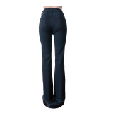 Fashion Print Flare Jeans MEM-88621