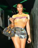 Print Short T Shirt Shorts 2 Piece Set GFCF-1318