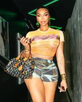 Print Short T Shirt Shorts 2 Piece Set GFCF-1318