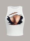 Fashion Printed Sexy Slim Tank Top GMLD-20001