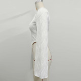 Sexy Solid Color Flare Sleeve Top GZJF-2589