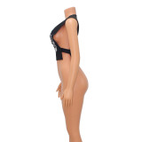 Letter Print Loose Sleevless Tank Tops GOSD-1276