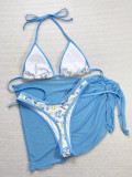 SexY Backless Print Bikini Three Piece Set CSYZ-TM26W