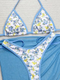 SexY Backless Print Bikini Three Piece Set CSYZ-TM26W