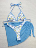 SexY Backless Print Bikini Three Piece Set CSYZ-TM26W