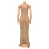 Mesh Hot Drill See Through Club Dress GOSD-6777