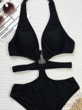 Sexy Tie Up Hollow Out One Piece Swimsuit CSYZ-TM22R