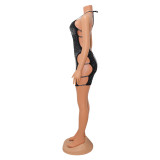 Sexy Hollow Out Hot Drill Mini Dress GOSD-6643