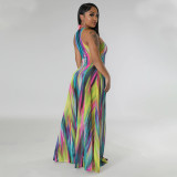 Mesh See Through Dress Swimsuit Three Piece Set GOSD-1328