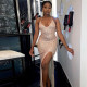 Sexy Sequin Split Bandage Dress GOSD-6784