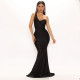 Solid Color Single Shoulder Maxi Dress GOSD-6763
