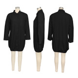 Loose Long Sleeve Shirt Dress SFY-533