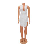 Sexy Backless Halterneck Two Piece Shorts Set GOSD-1241