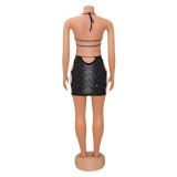 Sexy Hollow Out Hot Drill Mini Dress GOSD-6643