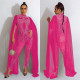 Mesh Hot Drill Nightclub Jumpsuit GOSD-6816