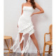 Ruffle Irregular Halter Mini Dress YMYF-9312