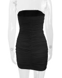Sexy Solid Color Tube Tops Dress YMYF-857