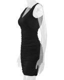 Sleeveless Sexy Solid Color Mini Dress YMYF-8829