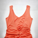 Sleeveless Sexy Solid Color Mini Dress YMYF-8829