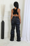 Fashion Bilayer Holes Loose Jeans YRST-R111