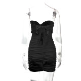 Sexy Backless Tie Up Tube Tops Dress YMYF-9230