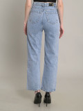 Rhinestone Spliced Wide Leg Jeans YRST-R110