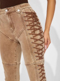 Fashion Bandage Drawstring Jeans YRST-R072