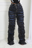 Fashion Bilayer Holes Loose Jeans YRST-R111