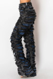 Fashion Bilayer Holes Loose Jeans YRST-R111