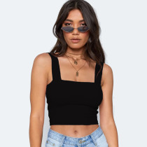 Sexy Solid Color Sleeveless Tank Tops YMYF-0893
