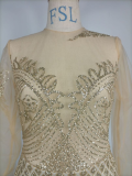Sequin Off Shoulder Slim Evening Dress GRMF-SK111