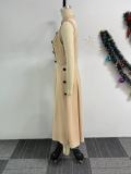 Plus Size Sleeveless Button Slim Long Dress NY-10993 