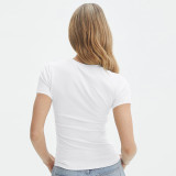 Short Sleeve Slim Solid Color T Shirt GZJF-2592