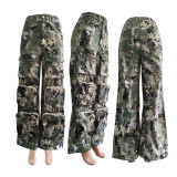 Camouflage Print High Waist Loose Pants GSMJ-6986